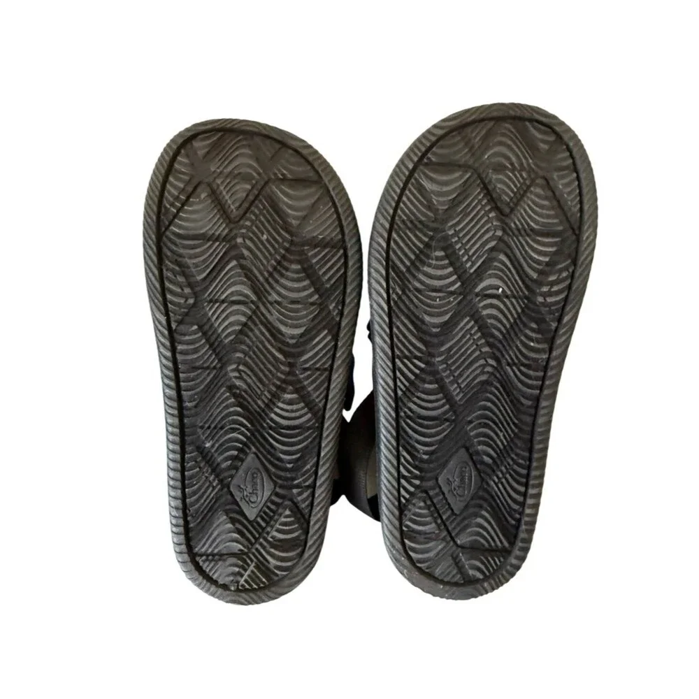 Chaco Kids Chillos Slide Sandals Size 2 Black Strappy Slip On Boys